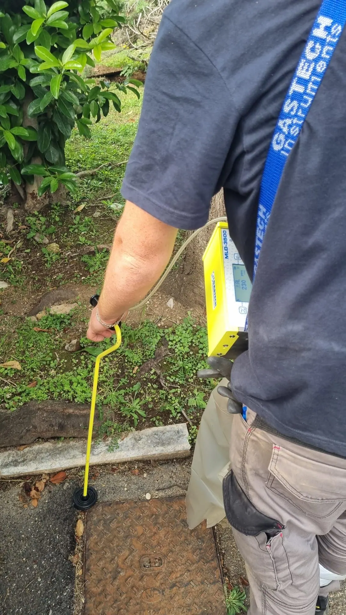 Ricerca strumentale di una perdita in un’area esterna
