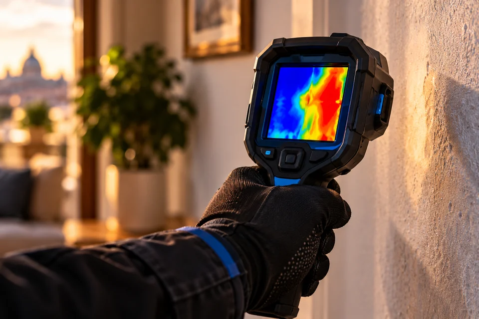 Termocamera professionale rileva un’anomalia termica